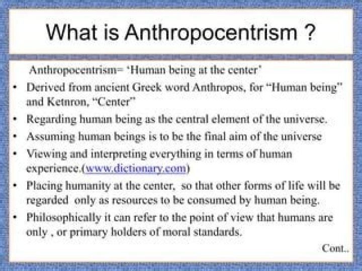 When philosophy is anthropocentric?