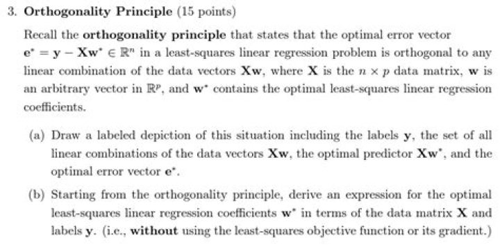 When to use orthogonality principle?