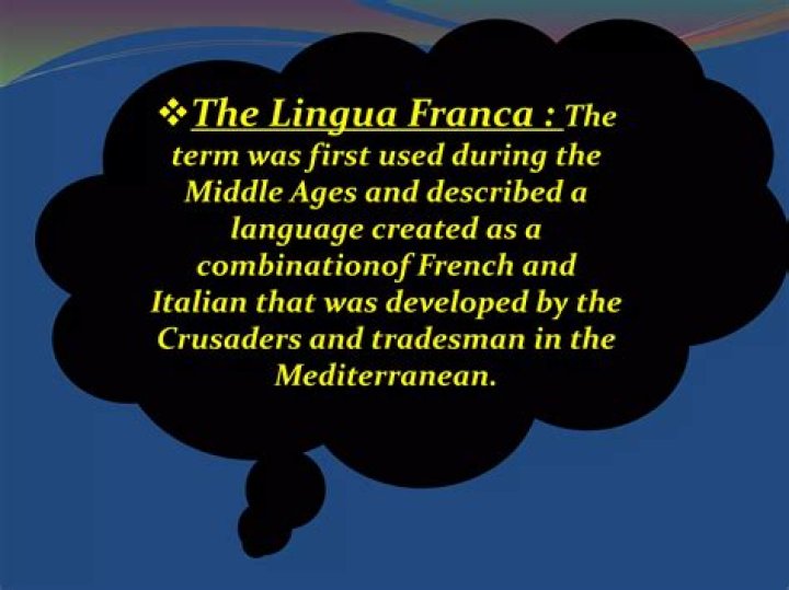 When was lingua franca developed?