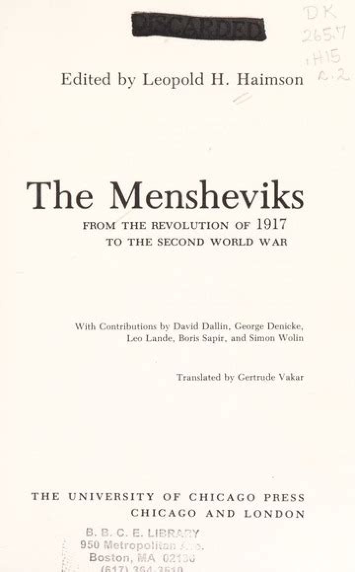 Where does the word menshevik come from?
