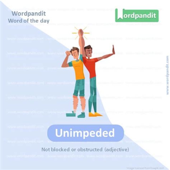 Where does the word unimpeded come from?