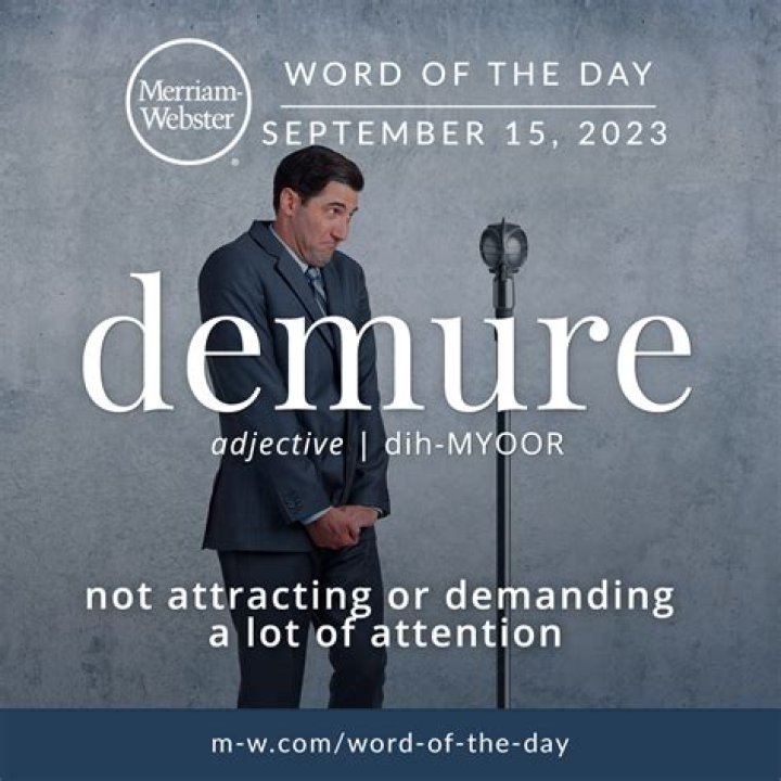 Where is the word demure from?