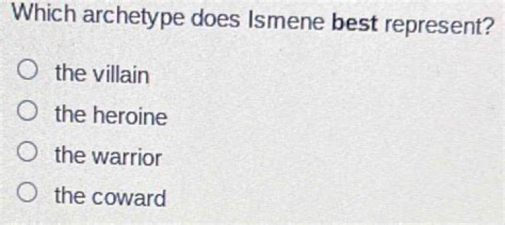 Which archetype does ismene best represent?