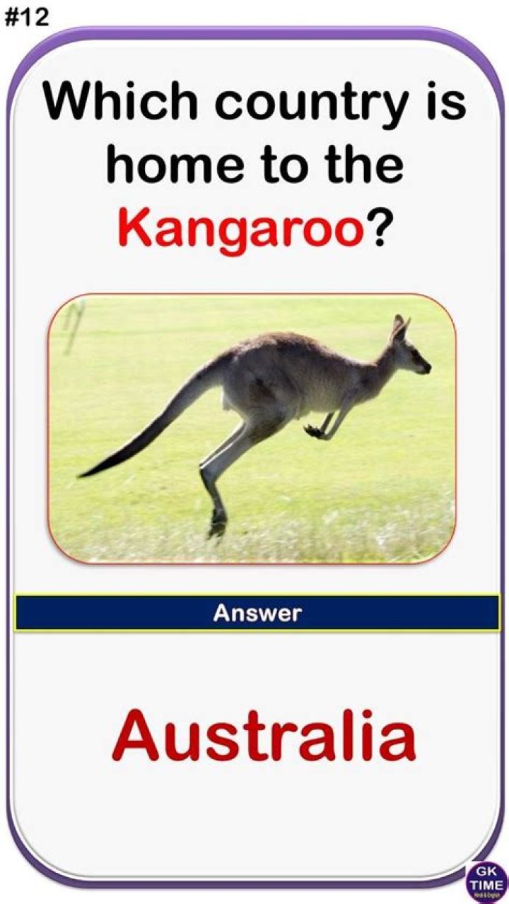 Which country is home to the kangaroo?