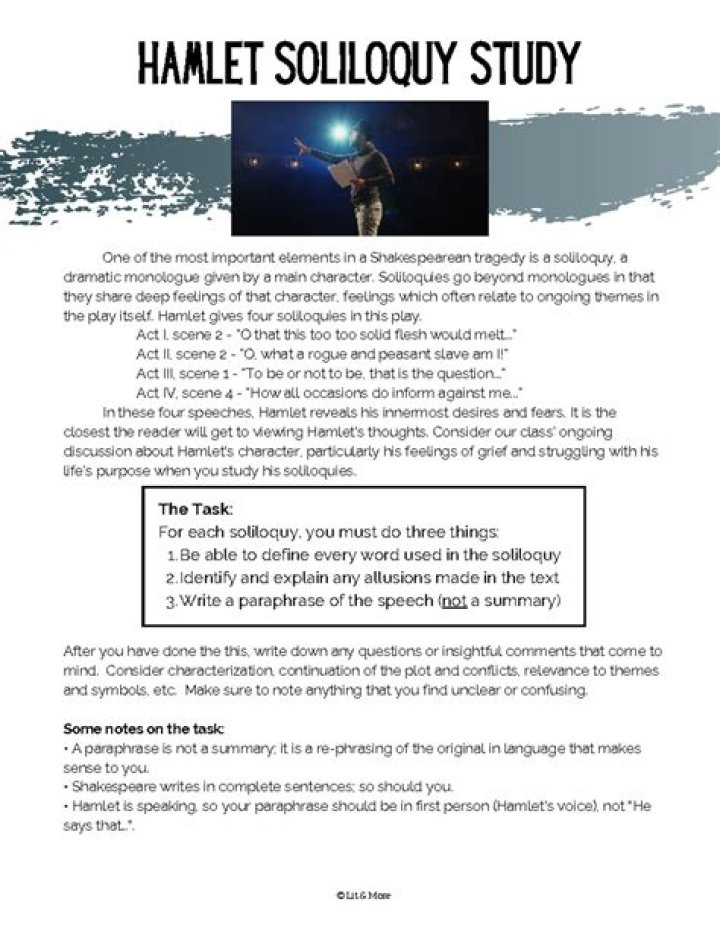 Which hamlet soliloquy is most important?