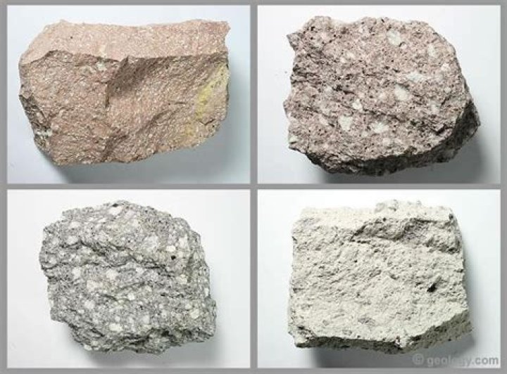 Which is the best description of the properties of rhyolite?