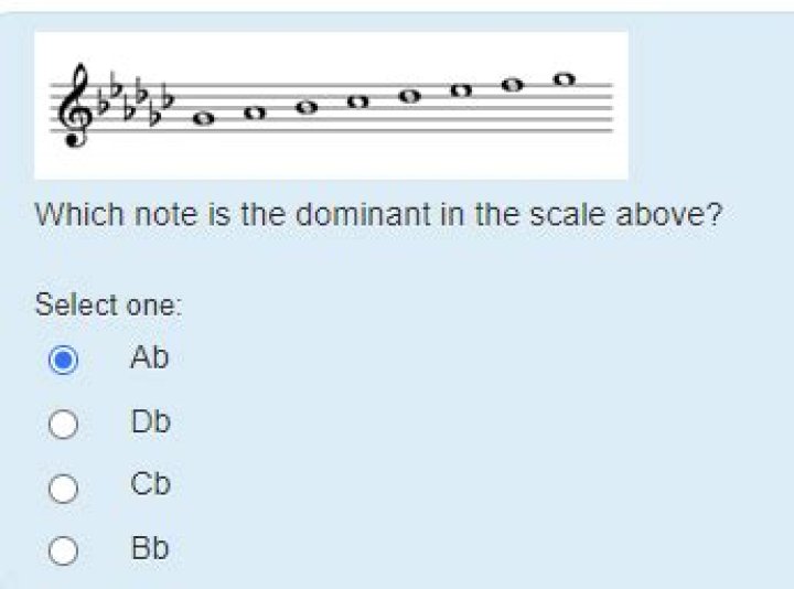 Which note is the dominant in the scale above?