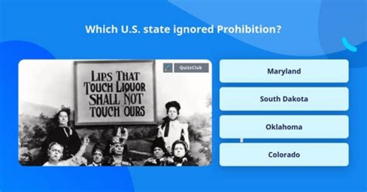 Which u.s. state ignored prohibition?