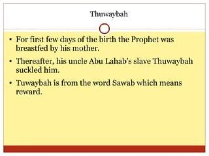 Who breastfed prophet muhammad?