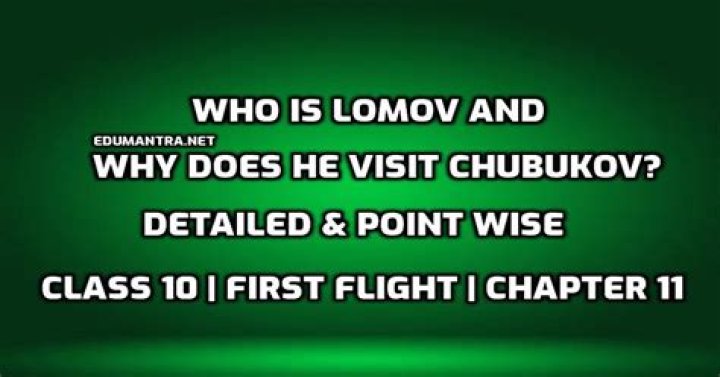 Who is lomov and why does he visit chubukov?