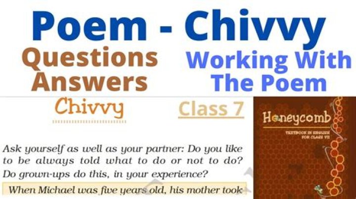 Who is the poet of poem chivvy?
