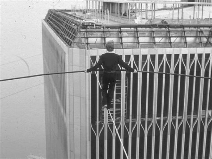 Who wire walked between the twin towers?