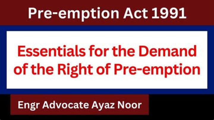 Why are pre emption rights important?