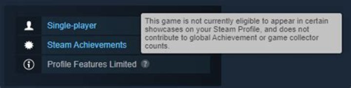 Why do some Steam game achievements not show on the Achievement Showcase?