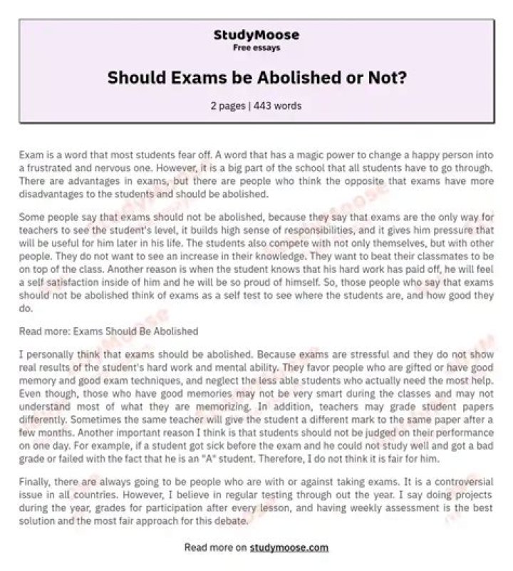 Why final exams should not be required?