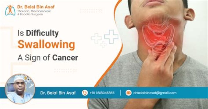 Why is difficulty swallowing a sign of cancer?