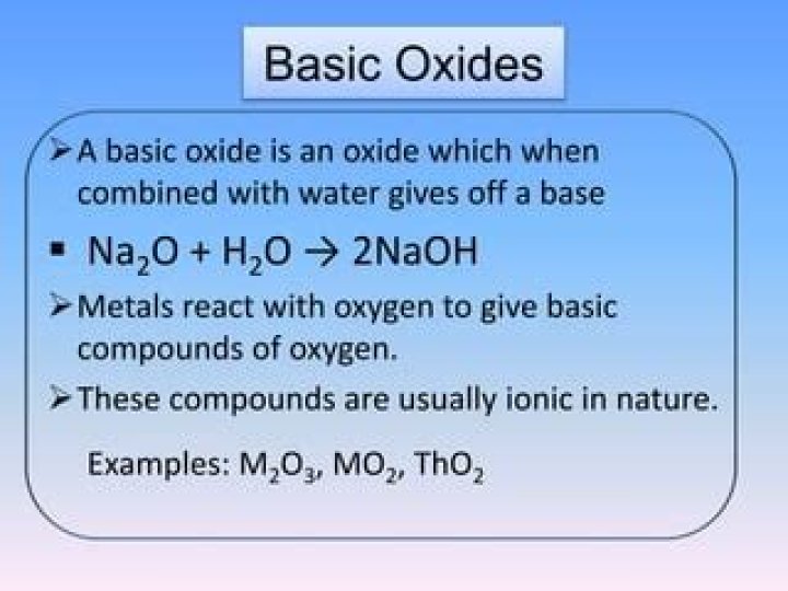 Why metallic oxides are called basic oxides?