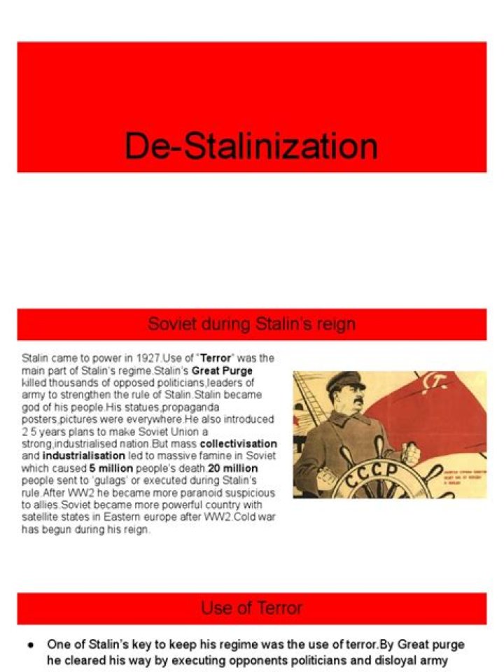 Why was de stalinization important?