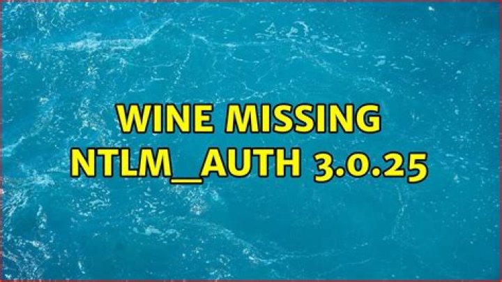 Wine missing ntlm_auth 3.0.25