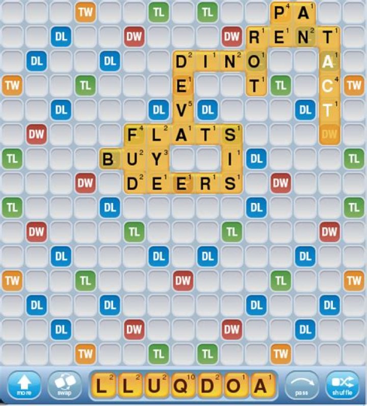 Words with Friends: played blank tile as blank, glitch?