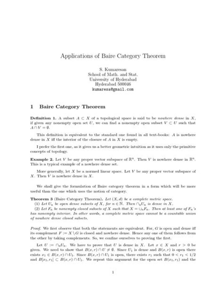 Your favourite application of the Baire Category Theorem